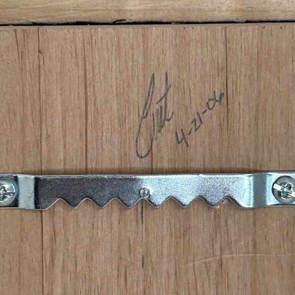 Handmade Wood Burned Artwork 14” X 12 1/4” Brown Wall Framed Bible Scene Signed - Picture 9 of 9